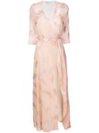 Forte Forte Belted Flared Maxi Dress - Pink & Purple
