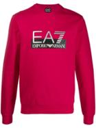 Ea7 Emporio Armani Logo Print Sweatshirt - Red