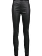 Veronica Beard Leather Leggings, Women's, Size: 4, Black, Leather