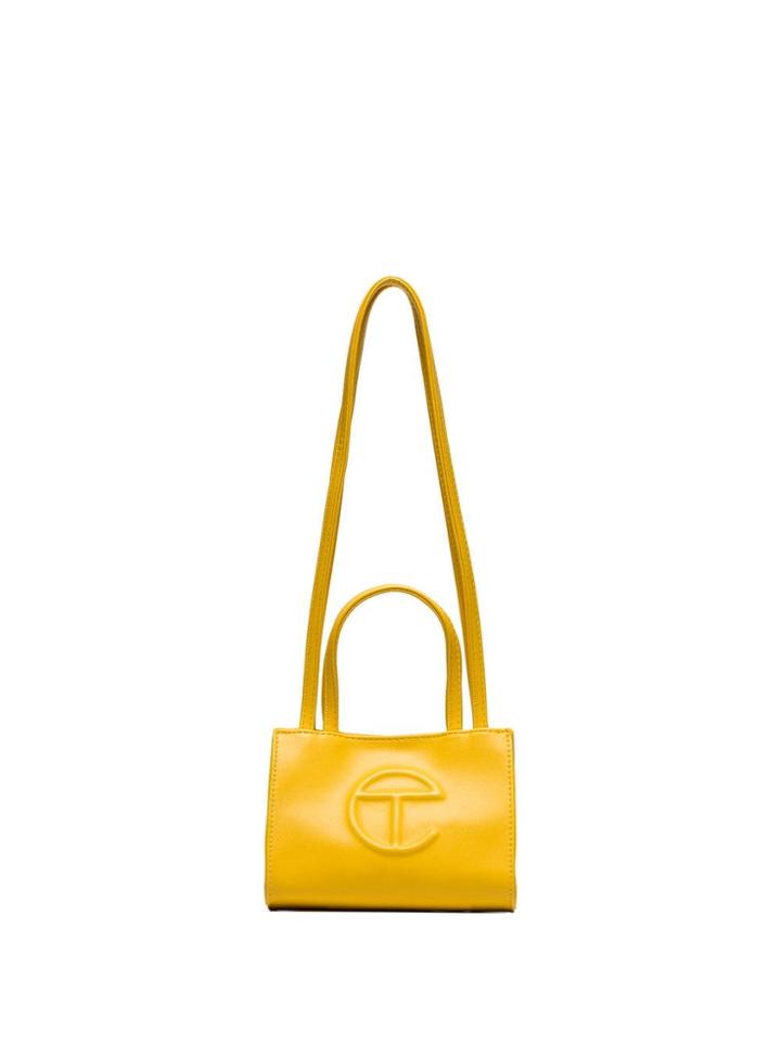 Telfar Small Vegan Leather Shopping Bag - Yellow