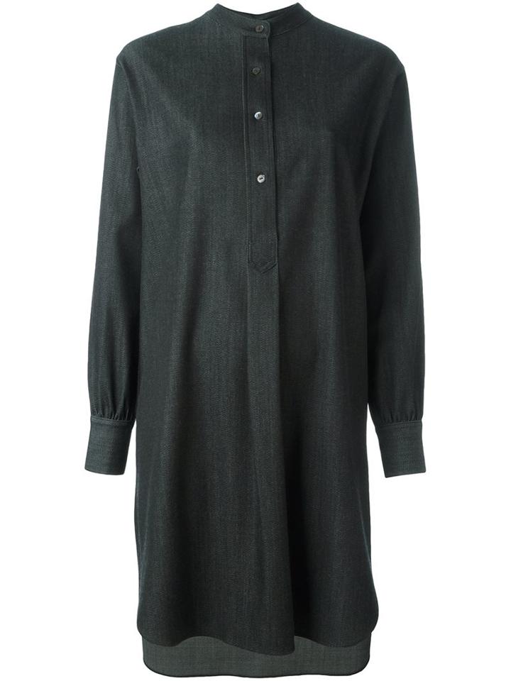 Dusan 'gabardine' Shirt Dress, Women's, Size: Small, Grey, Virgin Wool