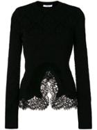 Givenchy Lace Detail Long-sleeve Sweater - Black