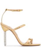 Sophia Webster Rosalind Crystal 100 Sandals - Metallic