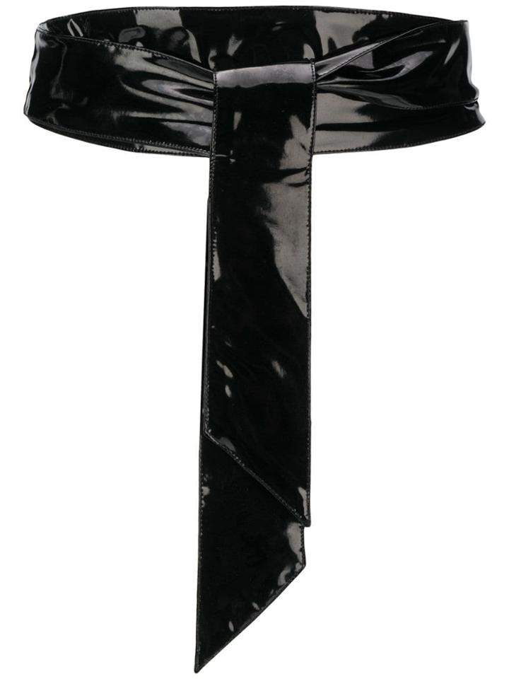 Federica Tosi Faux-leather Wide Belt - Black