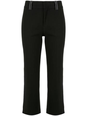 Portspure Cropped Straight-leg Trousers - Black