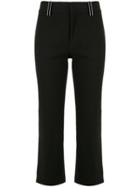 Portspure Cropped Straight-leg Trousers - Black