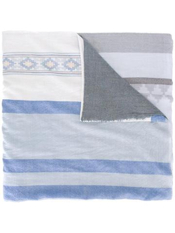 Aodress Striped Scarf, Adult Unisex, Blue, Wool