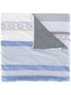 Aodress Striped Scarf, Adult Unisex, Blue, Wool