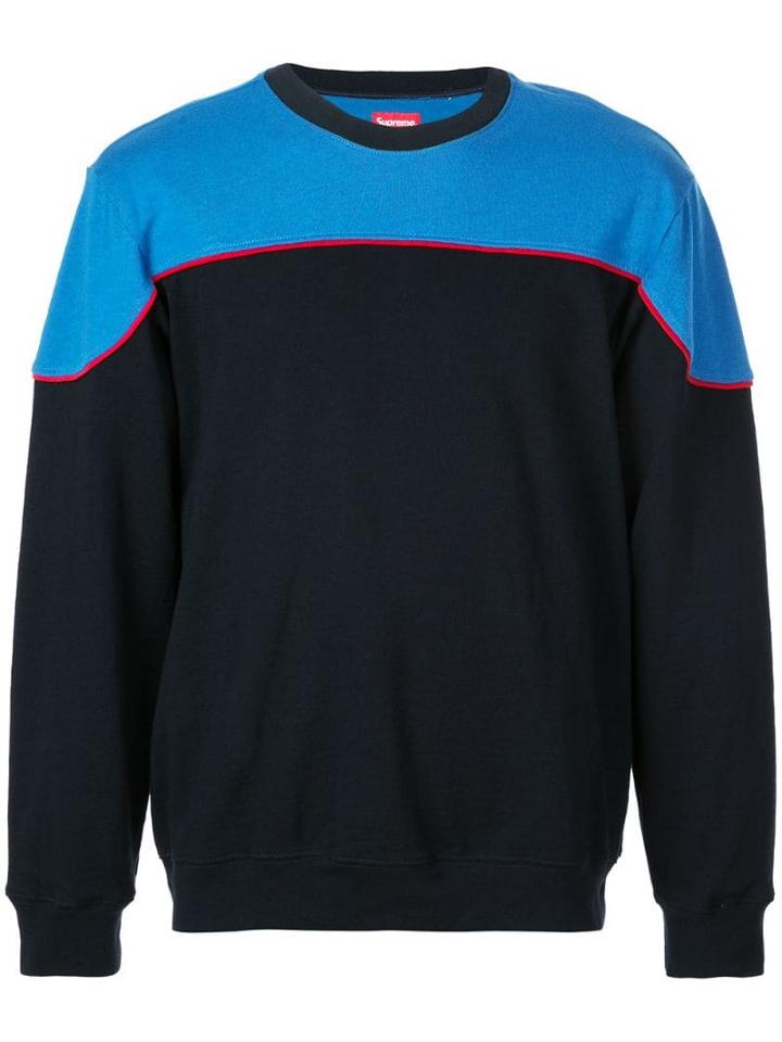 Supreme Yoke Piping L/s Top - Blue