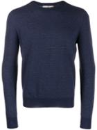 Canali Classic Mirco-dot Jumper - Blue