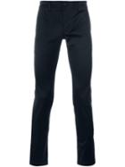 Saint Laurent Slim Fit Chinos, Men's, Size: 34, Blue, Cotton/polyurethane