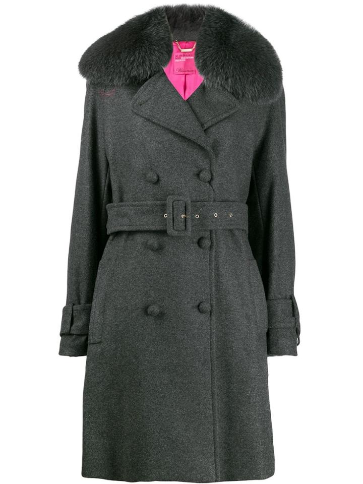Blumarine Double-breasted Coat - Grey