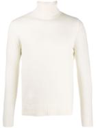 Majestic Filatures Roll-neck Fitted Sweater - White