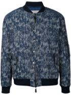 Casely-hayford Abstract Grid Jacket - Blue