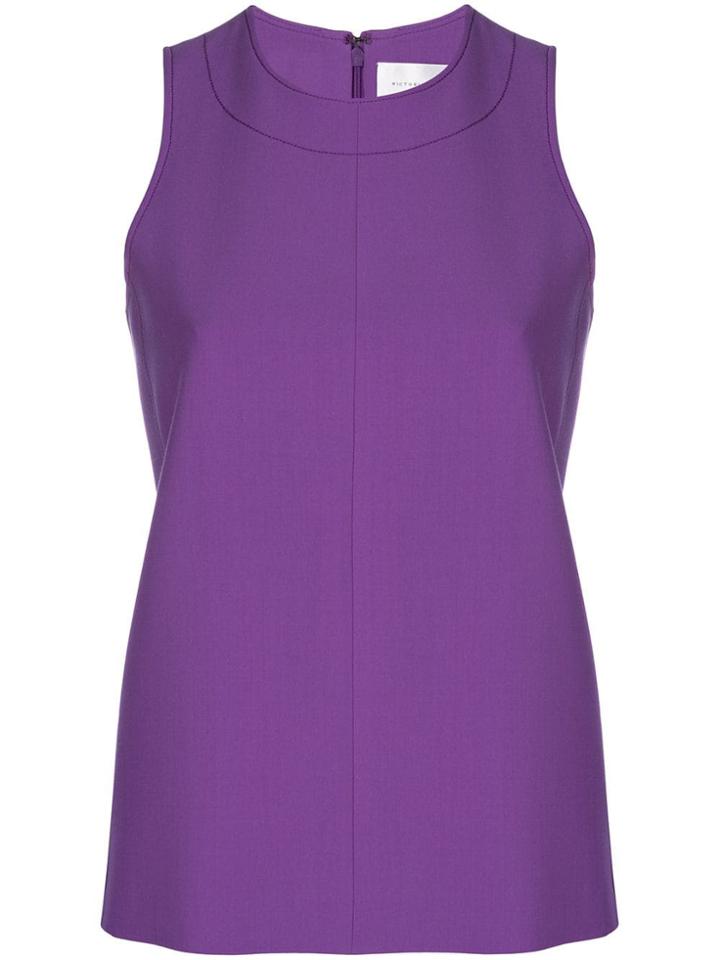 Victoria Victoria Beckham Sleeveless Fitted Top - Purple