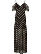 Needle & Thread Prarie Maxi Dress, Women's, Size: 2, Black, Viscose/polyester