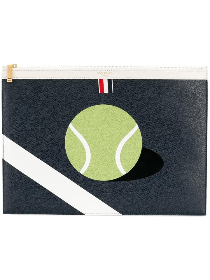 Thom Browne Medium Zipper Document Holder (35x25 Cm) With Tennis Ball