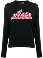 Love Moschino Stitched Logo Jumper - Black