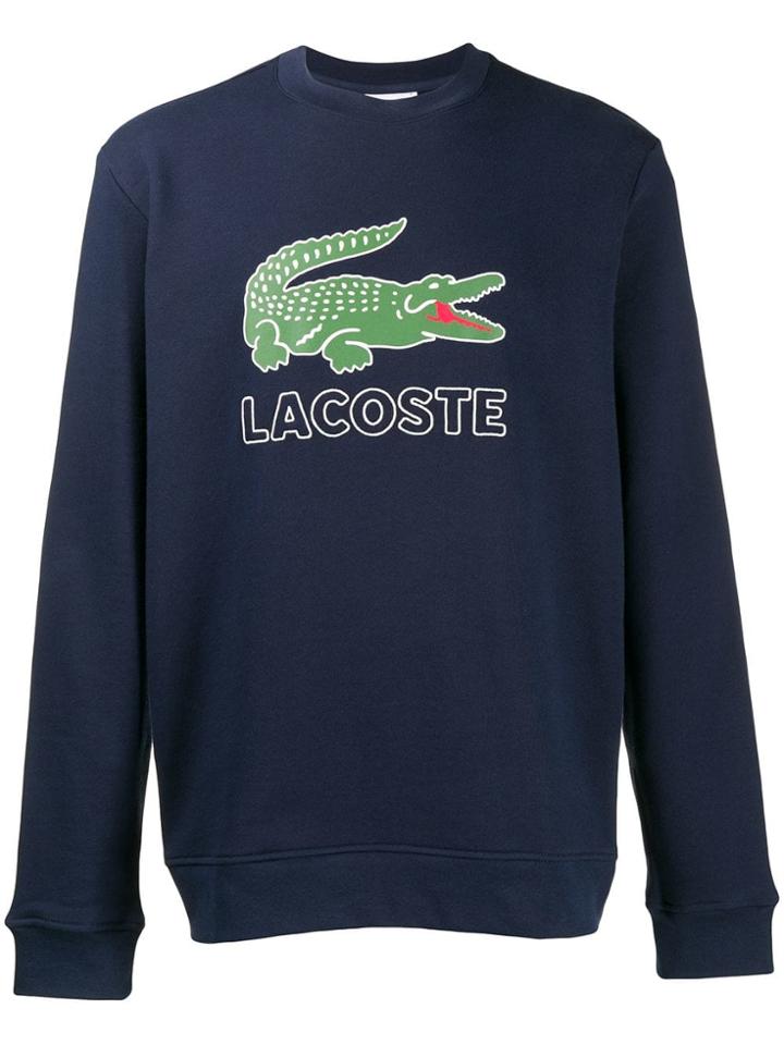 Lacoste Logo Print Sweatshirt - Blue