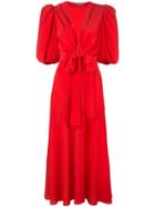 Silvia Tcherassi Bow Maxi Dress - Red