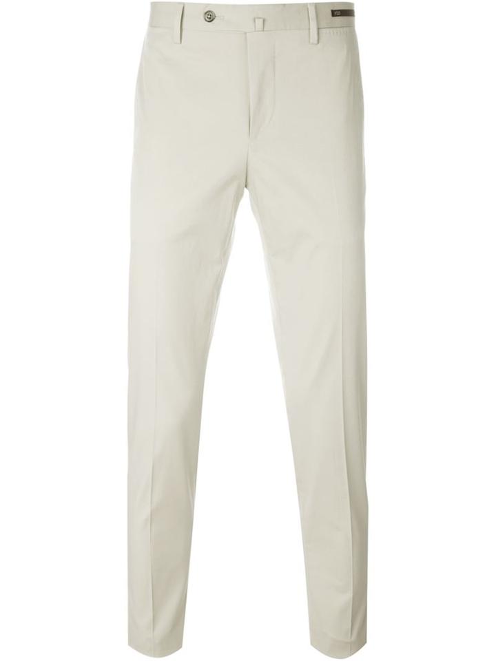 Pt01 Slim Fit Trousers, Men's, Size: 54, Nude/neutrals, Cotton/spandex/elastane