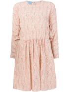 Prada Printed Long Sleeve Dress - Pink & Purple