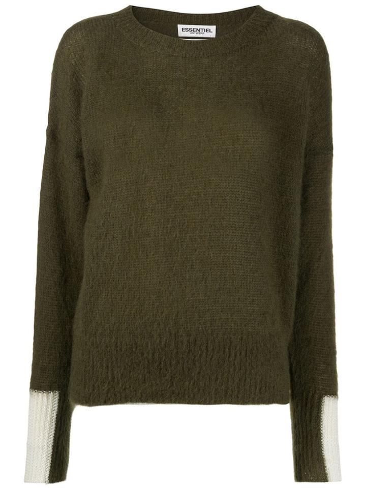 Essentiel Antwerp Crew-neck Knit Sweater - Green