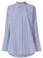 Marques'almeida Striped Long-sleeve Shirt - Blue