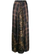 Mes Demoiselles High Waisted Checked Skirt - Black