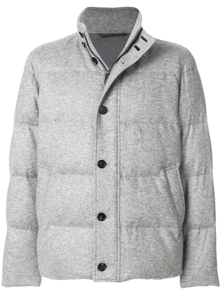 Ermenegildo Zegna Padded Single Breasted Jacket - Grey