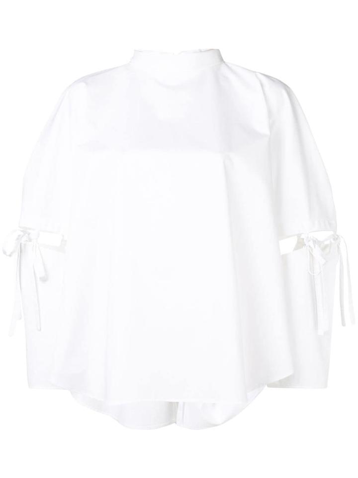 Christopher Kane Poplin Bow Blouse - White