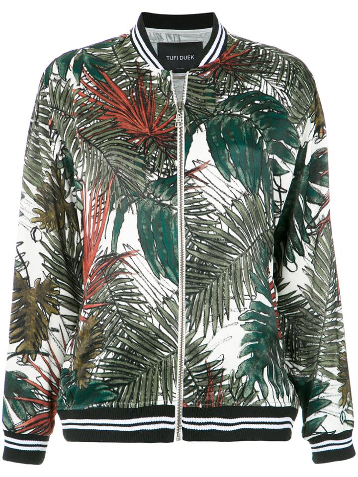 Tufi Duek Foliage Print Bomber Jacket - Multicolour