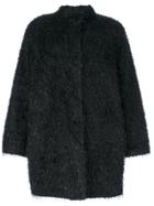 Blugirl Metallic Detailing Midi Coat - Black