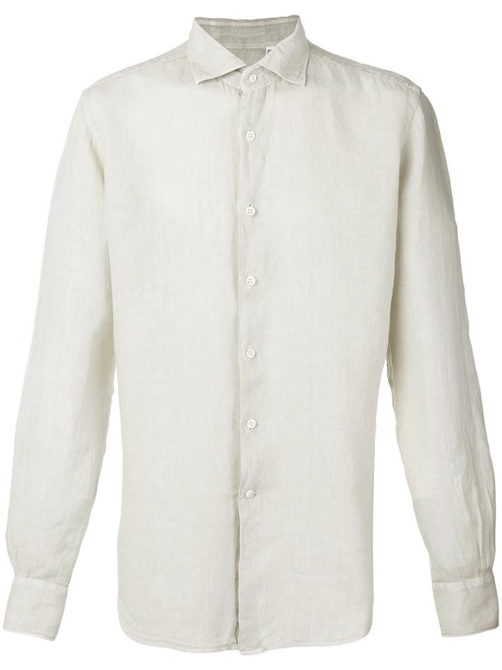 Glanshirt - French Collar Shirt - Men - Linen/flax - 42, Nude/neutrals, Linen/flax