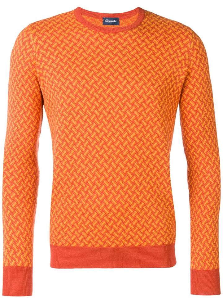 Drumohr Orange Knitted Sweater