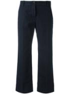 Aspesi Cropped Trousers, Women's, Size: 42, Blue, Cotton/linen/flax