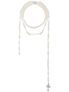 Vivienne Westwood Broken Pearl Pendant Necklace - White