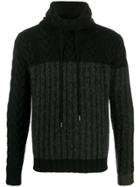 Lamberto Losani Cashmere Two-tone Jumper - Black