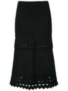 Andrea Bogosian Knit Midi Skirt, Women's, Size: Medium, Black, Cotton/viscose