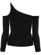 Kiki De Montparnasse Cut-out Long Sleeve Top - Black