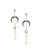 Shaun Leane 18kt Gold Tribal Deco Diamond Earrings - Metallic