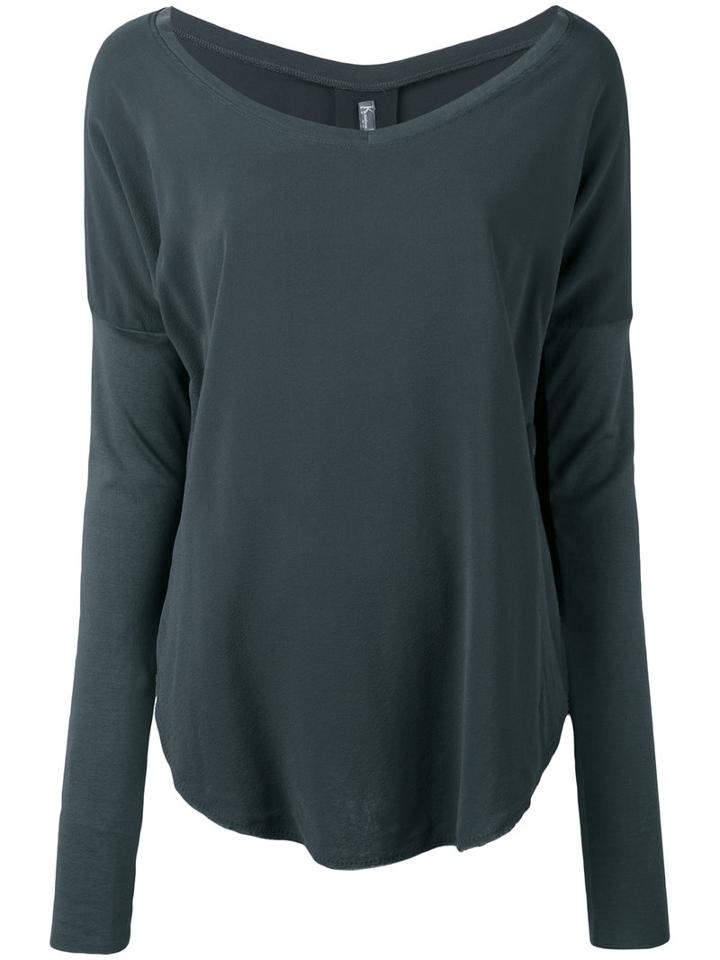 Kristensen Du Nord Long Sleeve T-shirt, Women's, Size: 1, Grey, Silk/cotton/spandex/elastane
