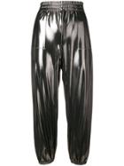 Norma Kamali Metallic Track Pants
