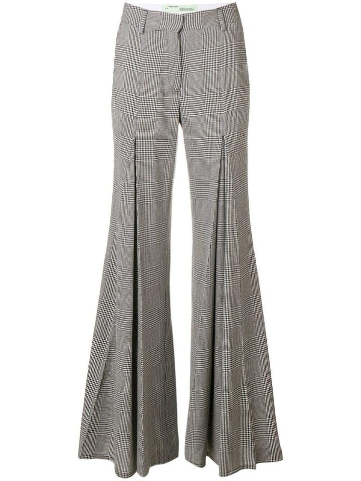 Off-white Prince Of Wales Check Flares - Black