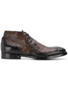 Silvano Sassetti Textured Lace-up Derby Shoes - Brown