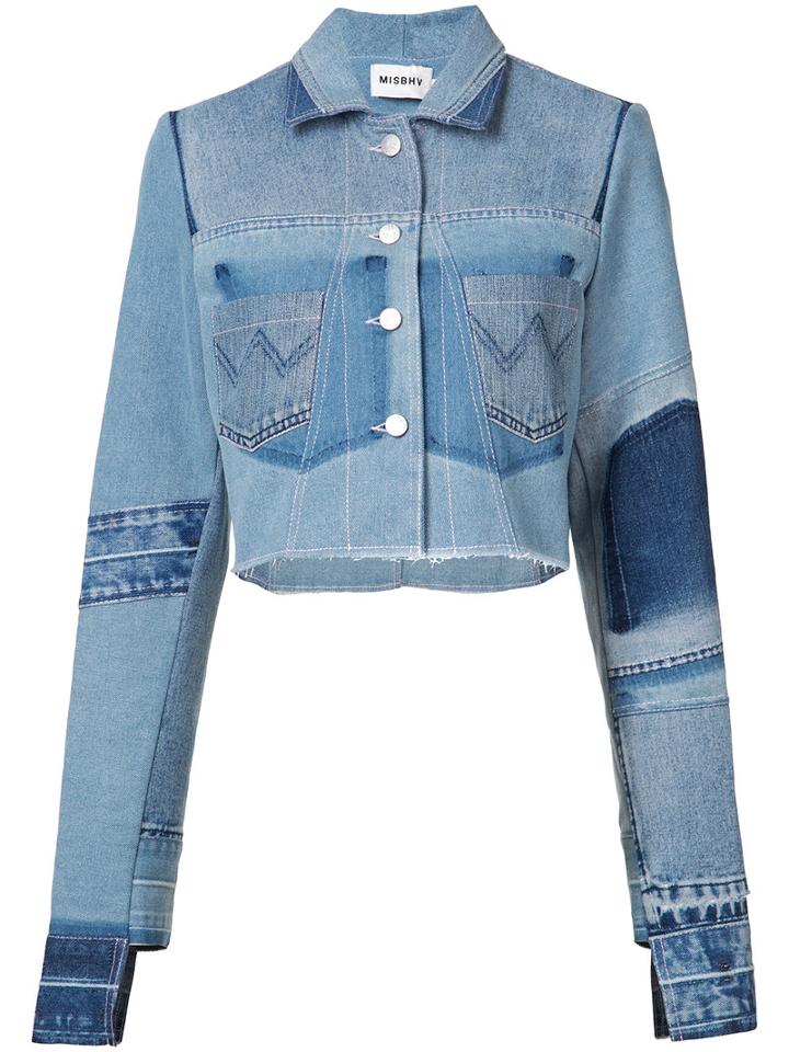 Misbhv - Frayed Denim Jacket - Women - Cotton - M, Blue, Cotton