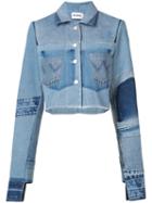 Misbhv - Frayed Denim Jacket - Women - Cotton - M, Blue, Cotton