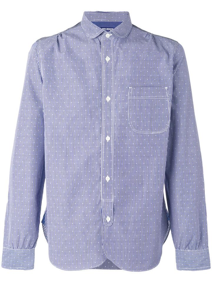 Junya Watanabe Comme Des Garçons Man Curved Hem Shirt, Men's, Size: Small, Blue, Cotton