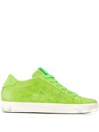 Leather Crown Iconic Sneakers - Green