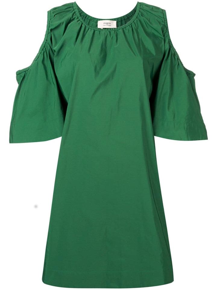 Ports 1961 Flared Dress With Shoulder Cut-outs - Green